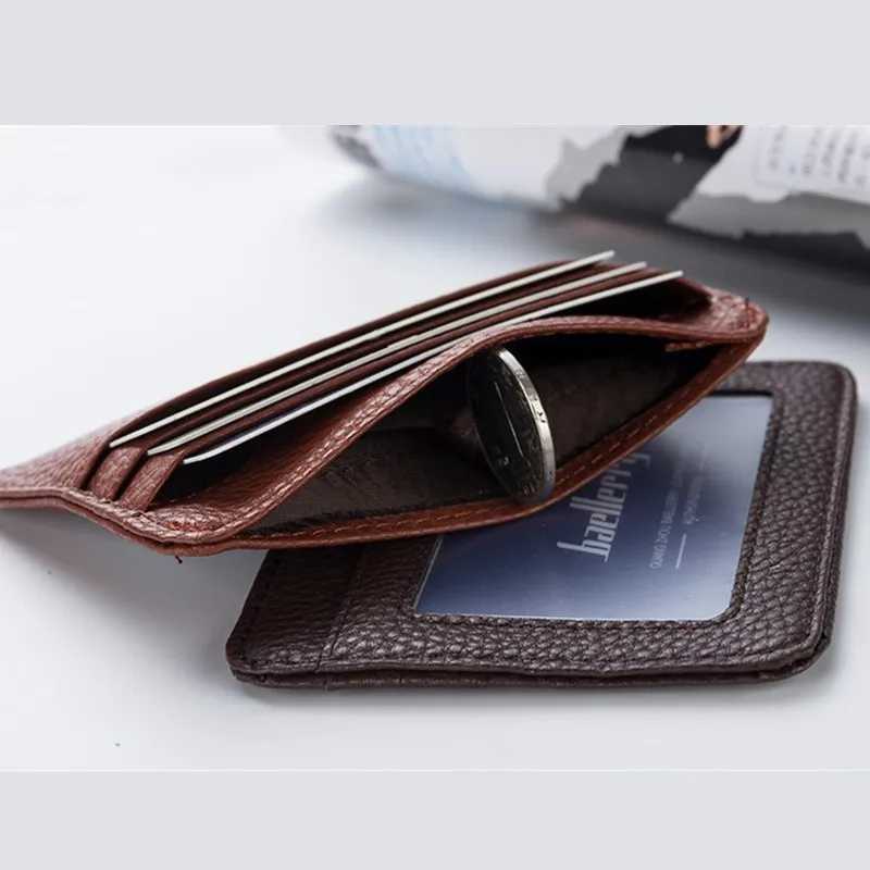 New Mens Wallet Male Thin Mini ID Holder Small Cardholder Purse For Women Men Business Card Wallet Z250621