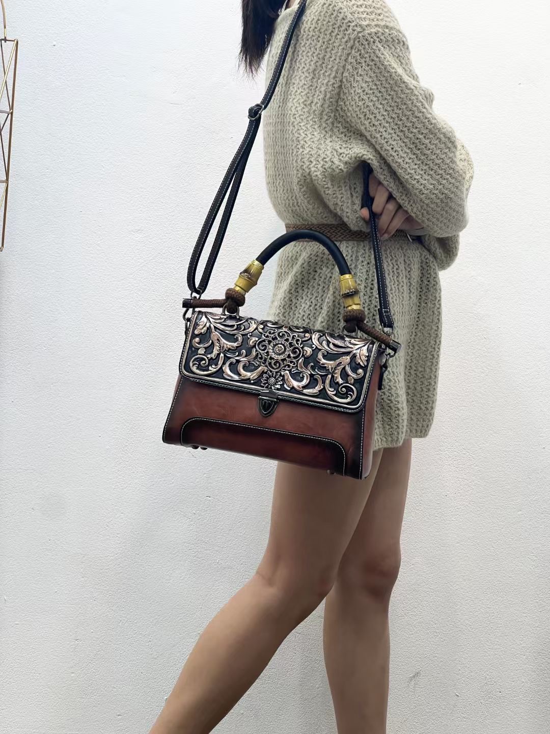 RH8783 Chinese Floral - Embroidered Handbags designer bag Support customization