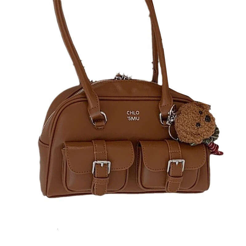 designer bag Niche Underarm for Women, Autumn 2024 New Simple Handheld Bowling Bag, Large Capacity Commuter Bag