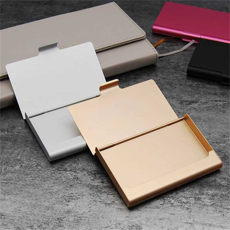 Multifunction Stainless Steel Card Holder Aluminum Alloy Business Card Case Fashion Bank Credit ID Card Wallet Storage Box Z250621