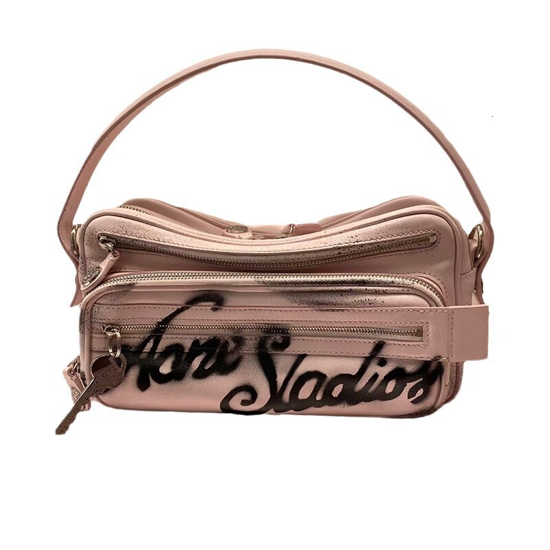 Free shipping designer bag Ins Internet Celebrity Same Style Genuine Leather Zipper Multi-pocket Handbag Shoulder Bag Crossbody Bag 2025 New Women Bag