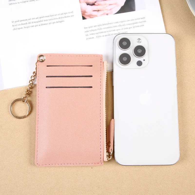 Womens Ultra Thin Card Bag Korean Version Zero Wallet Zipper Card Bag Candy Color Bus Student Bank Card Set USD Bag Z250621