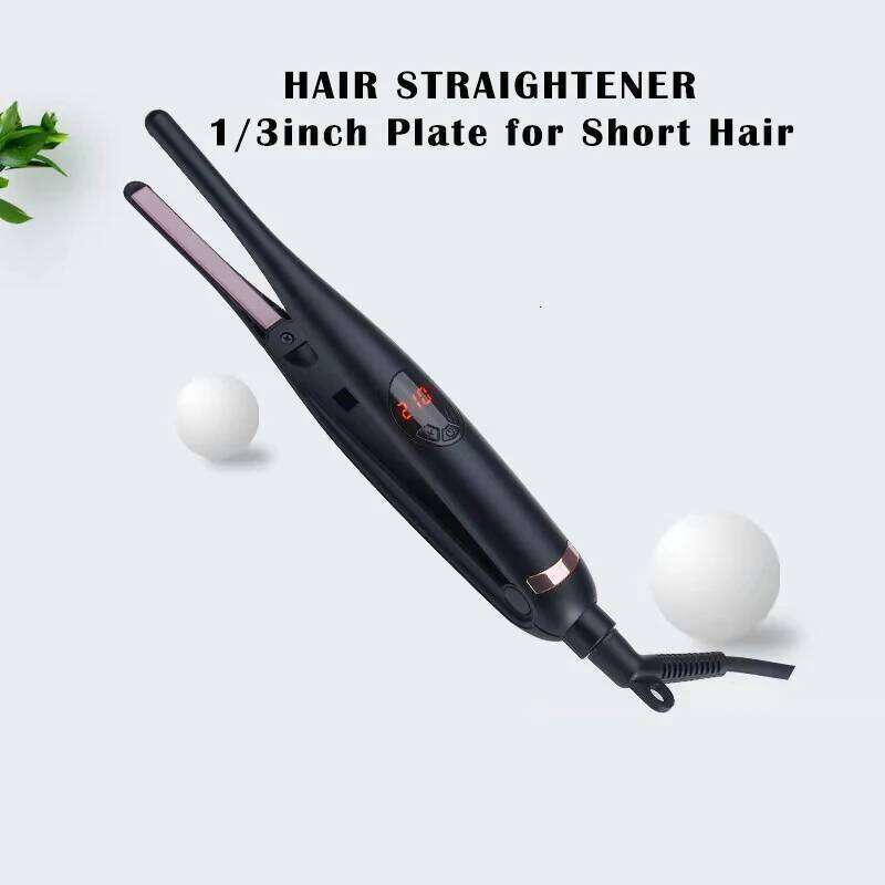 2 in 1 Curler Professional Ceramic Flat Iron For Short Hair Women And Men Beard Straightener