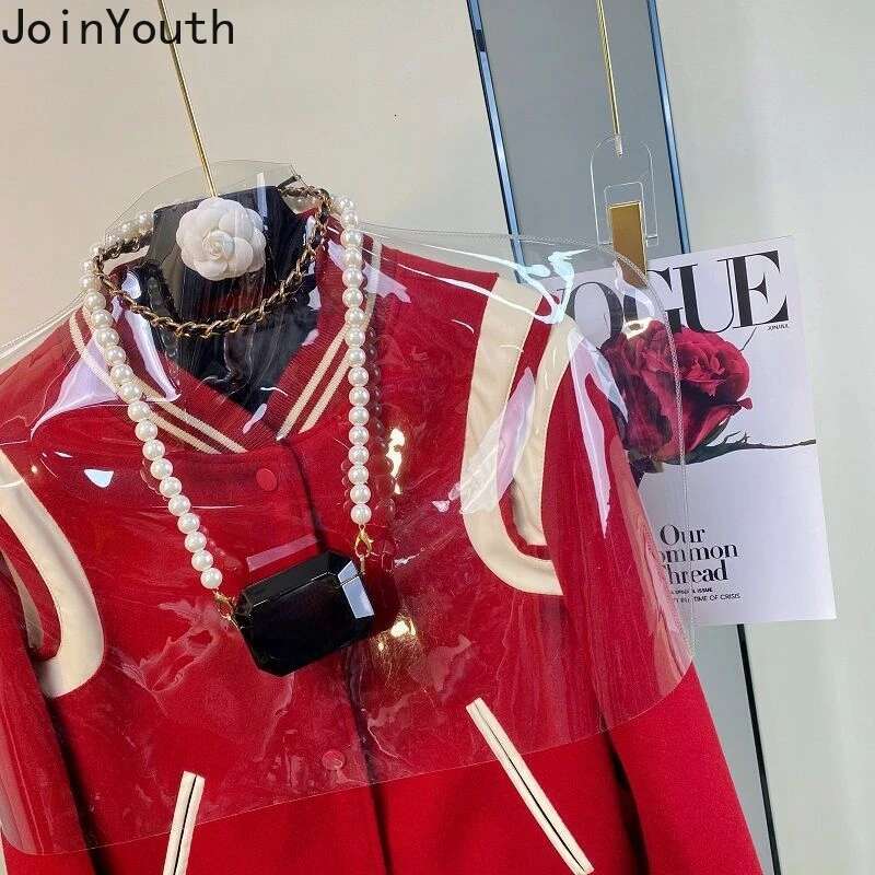 Red Hoodies Womens Clothing Stand Neck Long Sleeve Fashion Outwear Korean Y2k Tops Casual Vintage Sweatshirt 2025 Ropa Mujer