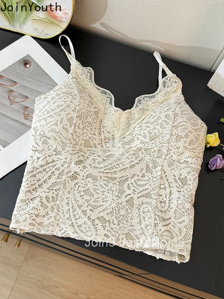 Y2k Top Womens Clothing Sexy Tanks 2025 Ropa Mujer Patchwork Lace Tunic Backless Vest Crop Tops Fashion Summer Korean Camis