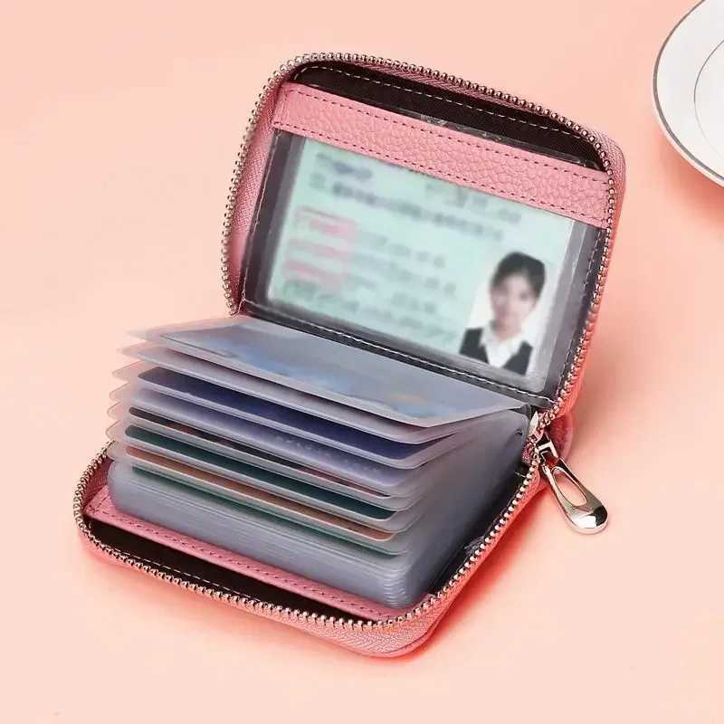 20 Card Slot Cards Holders PU Business Bank Credit Bus ID Card Holder Cover Coin Pouch Men Women Wallets Bag Organizer Z250621