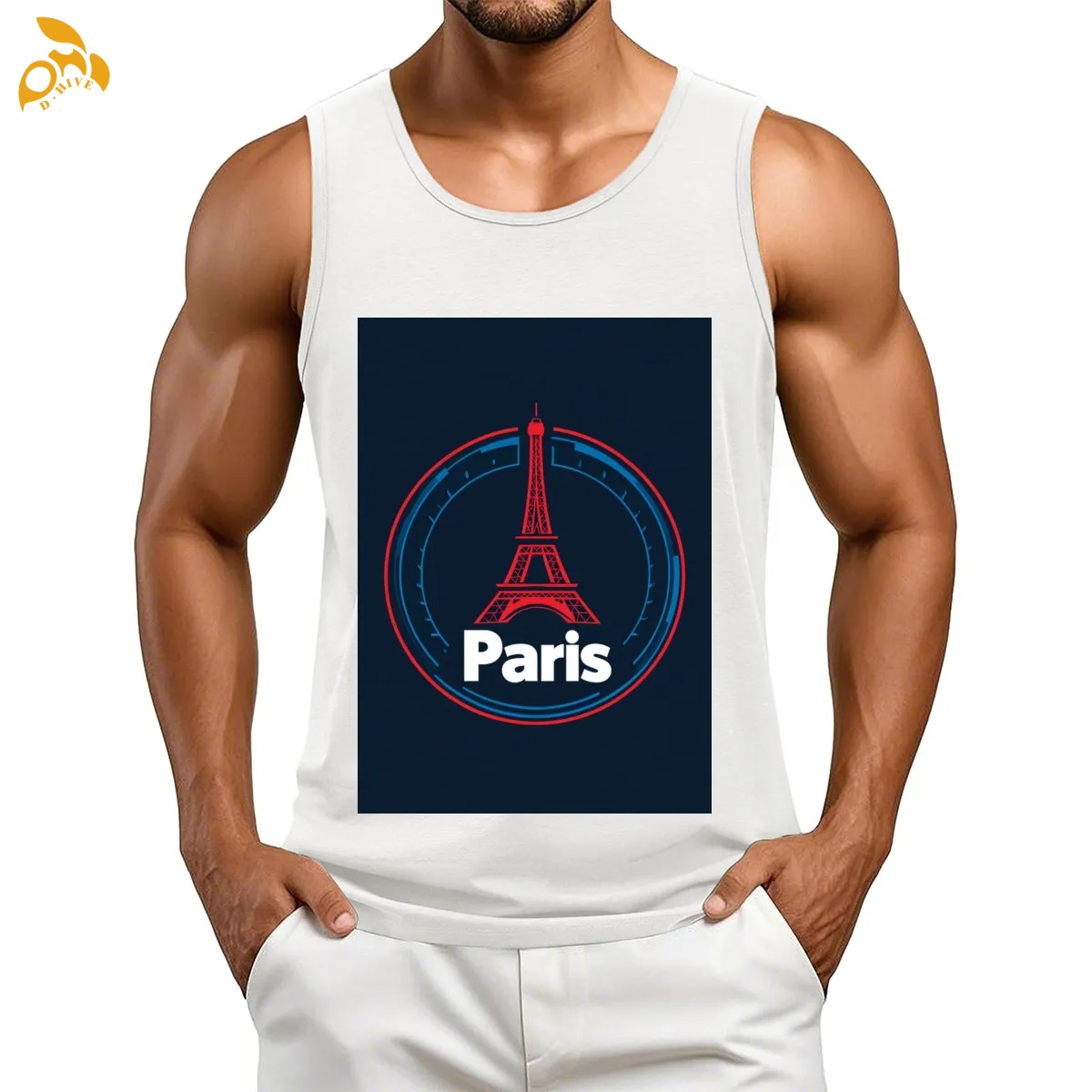 free shipping of customized Trendy American men's polyester vest with exquisite patterns from US