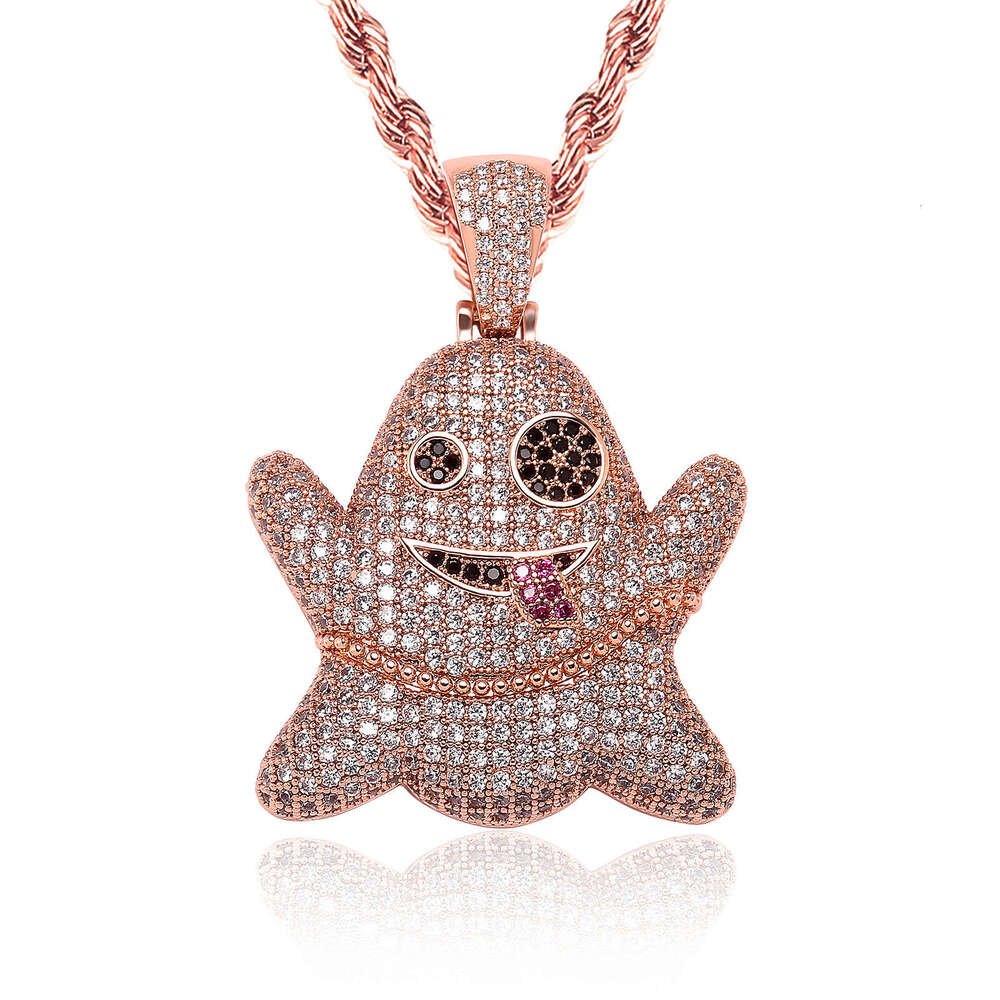 Emoji Halloween Funny Personality Ghost Face Pendant Unisex Trendy Creative Accessories