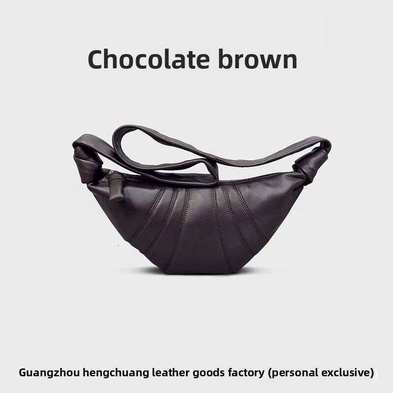 Leather Dumpling Bag Croissants Fashion Diagonal Popular Soft Chest Bags Large Capacity
