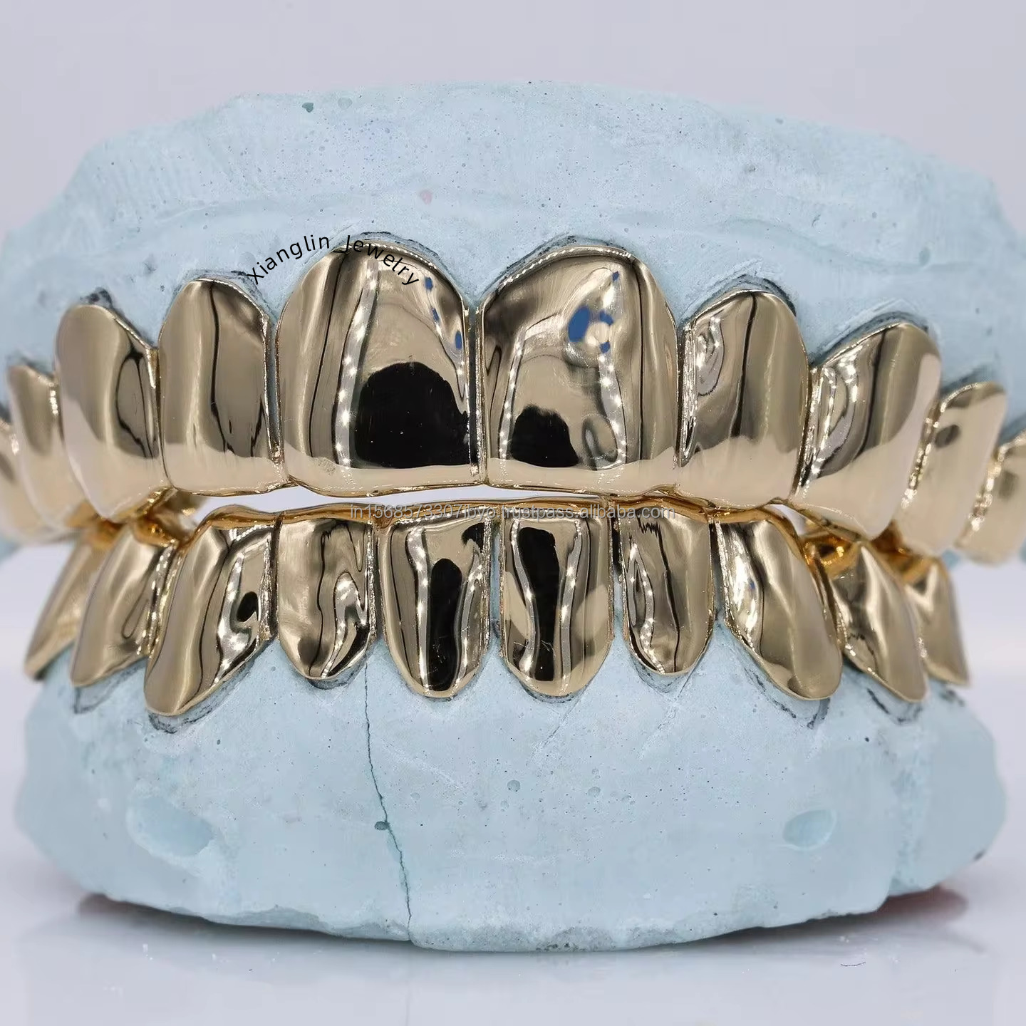 2024 New Wholesale Mens Hip Hop Gold Teeth Silver 925 Grillz Top Bottom Iced Out Grillz Dental Moissanite Grill