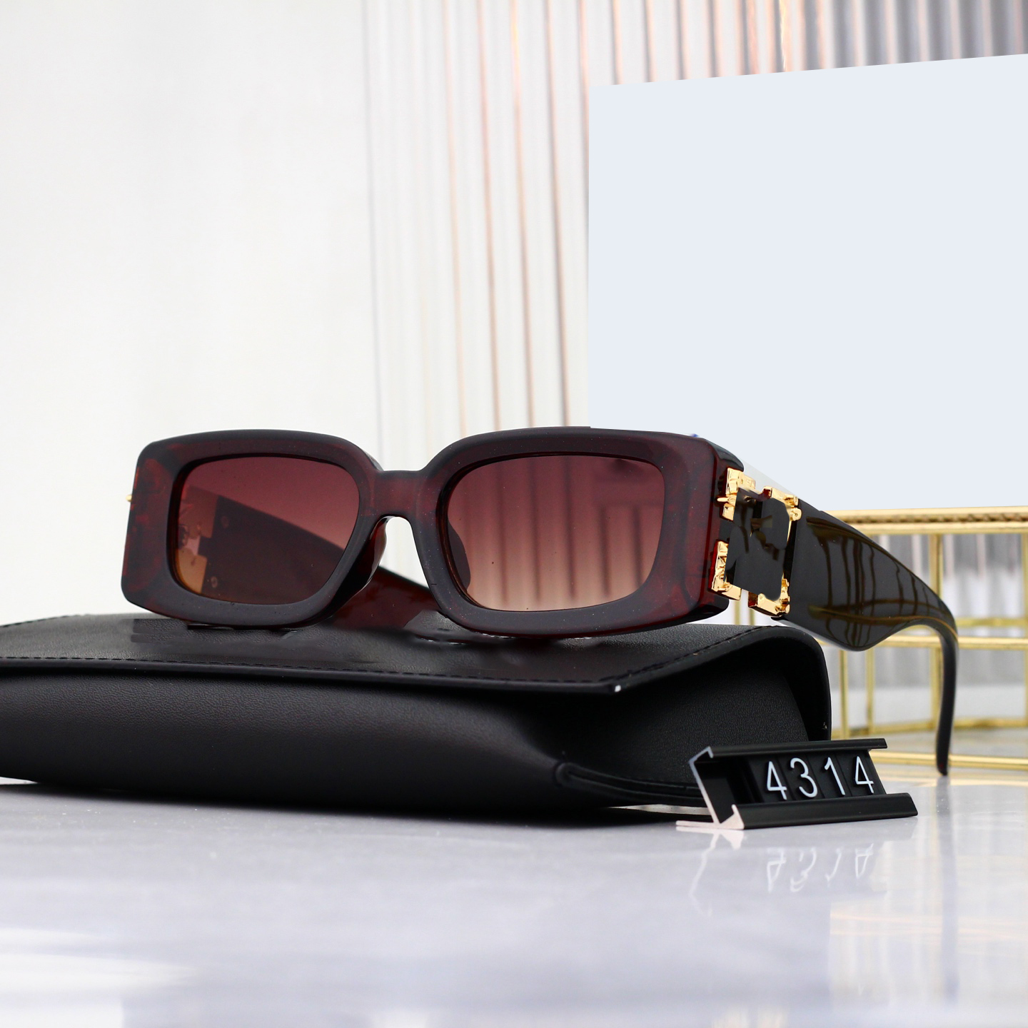 2025 Wholesale Fashion Designer Sunglasses for Men Women Luxury PC Frame Sun Glasses Classic Adumbral Eyewear Accessories Lunettes De Soleil with Box 4314