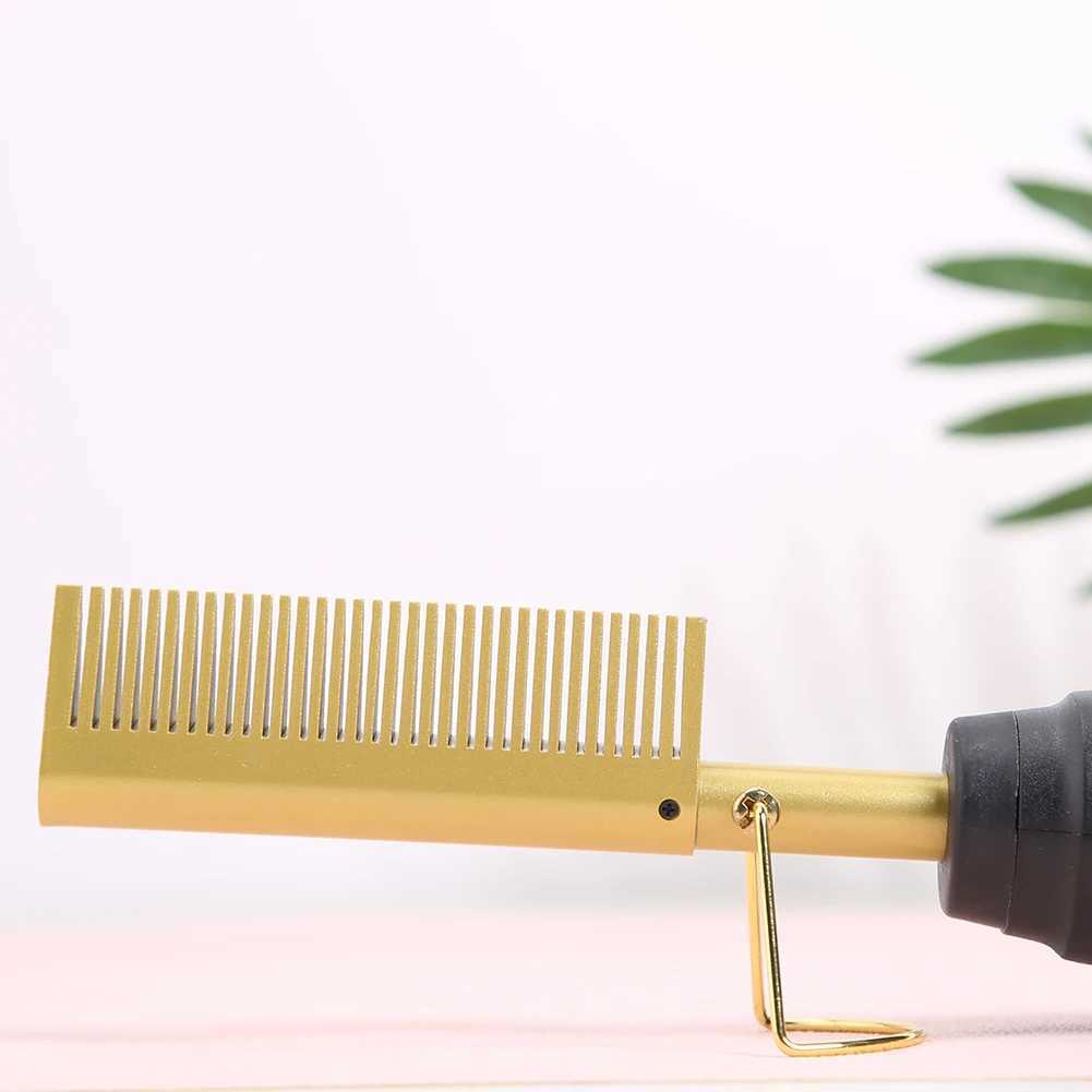 Electric Hot Comb Hair Straightener High Temperature Adjustable Temperature Iron Comb Straighten Or Curl Hair Ceramic Press CombXJ250621