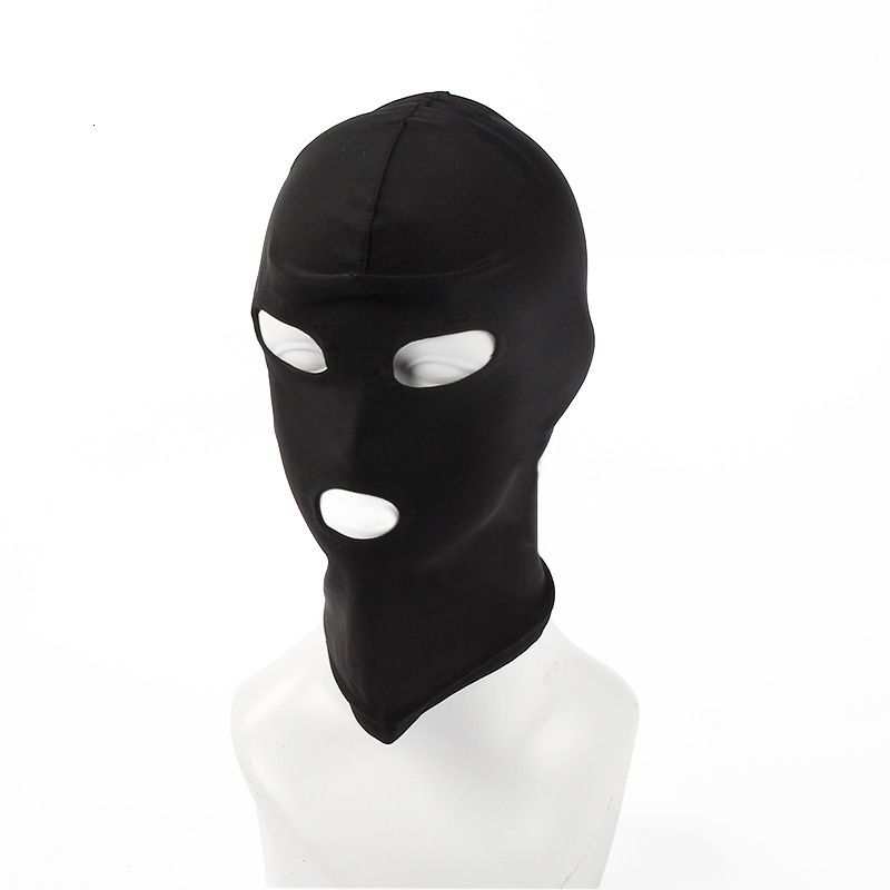 SM Adult Sex Elastic Cloth Full Face Mask with Open Mouth and Eyes Flirting Alternative Toys