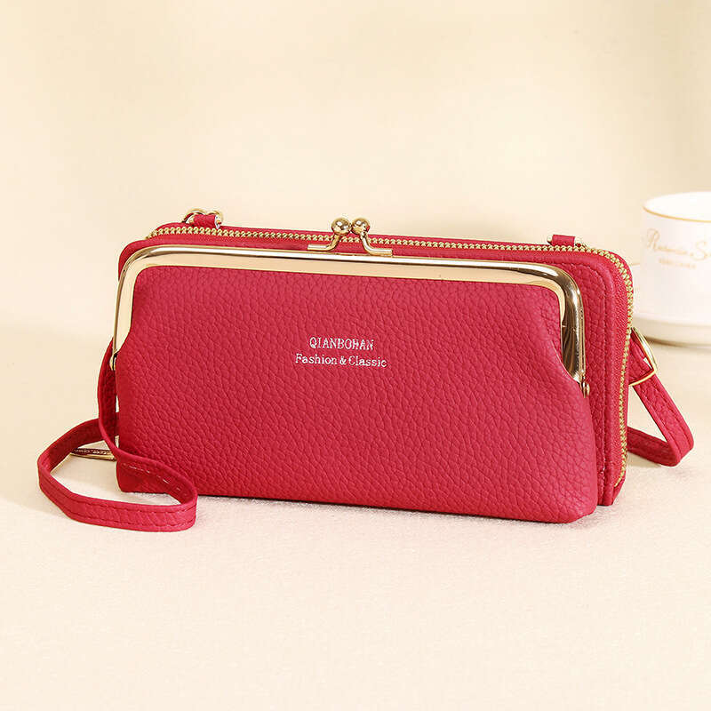 Guangzhou Shiling New Women's Crossbody Lychee Pattern Phone Bag Ladies Multifunctional Wallet