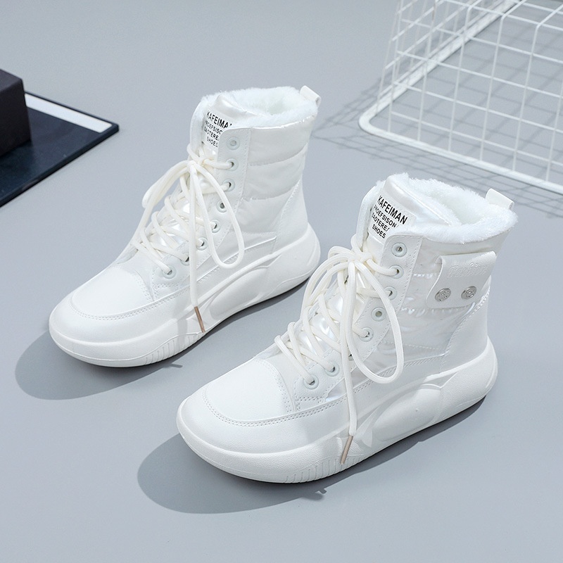 2025 Free Shipping Designer Snow Boots Women's Winter with Velvet Bread Shoes New Anti slip Thick soled Snow Cotton Short Boots Warm Cotton Shoes