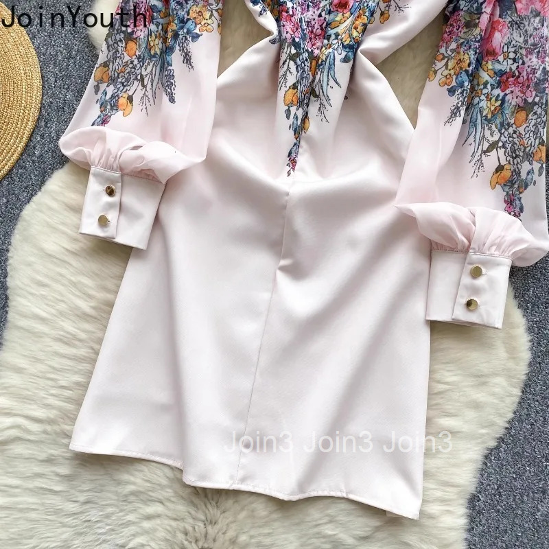 Floral Vintage Dresses Women Clothing 2025 Vestidos De Mujer Long Sleeve A-line Elegant Robe Femme High Waist Korean Chic Dress