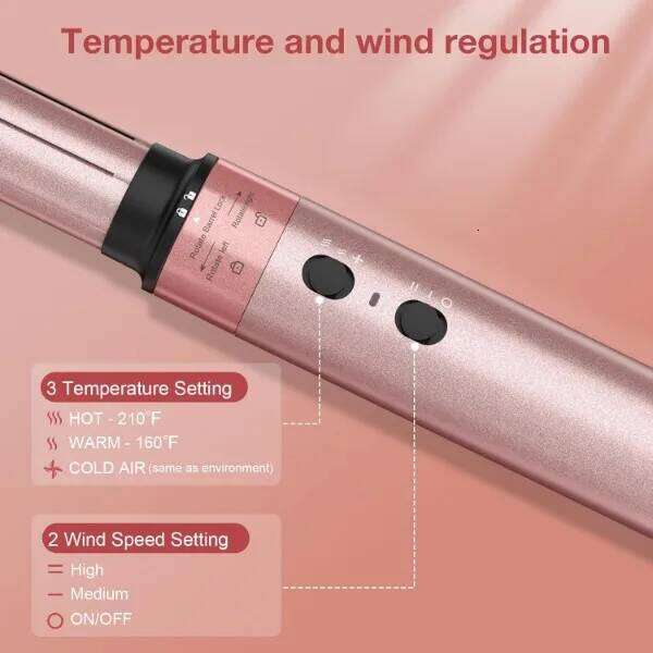 Brightup Air Styler, Professional Hair Dryer Brush With 110,000 RPM High-Speed Negative Ionic Blow Dryer, Auto Wrap Curlers