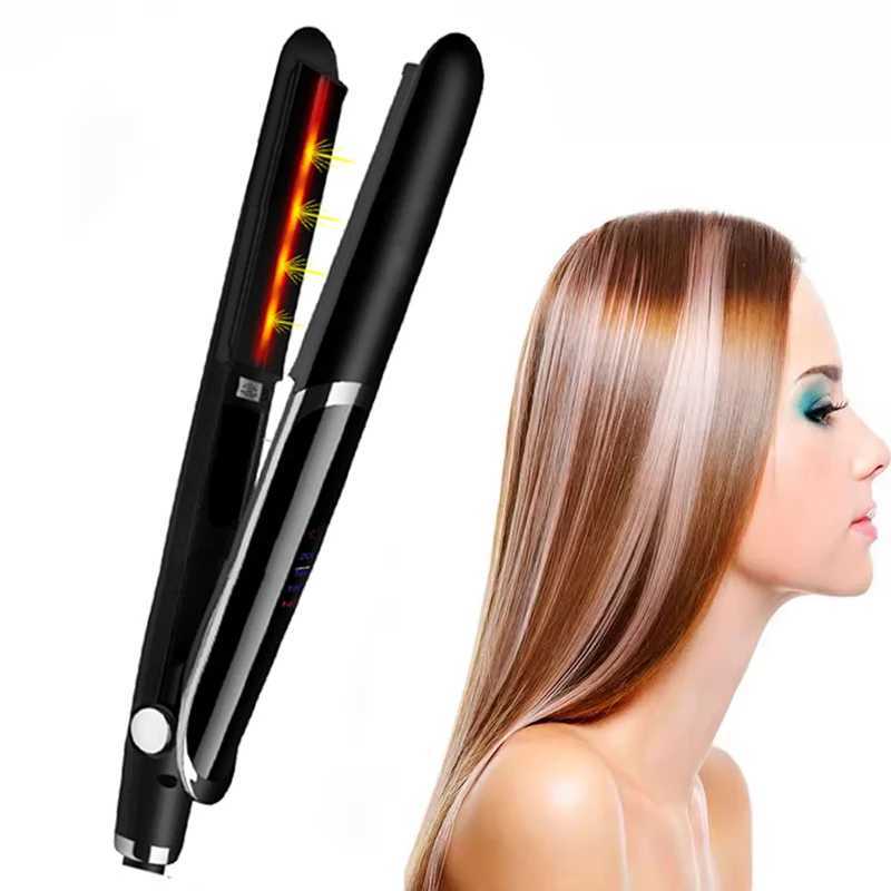 Hair Straightener Flat Iron Ceramic Plates for Smooth Styling 2-in-1 Hair Curling StraightenerXJ250621