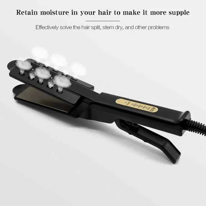New Hair Straightener Hair Curly Detangling Brush Professional Multifunctional 2 In 1 Fast Heating Hair Straightener Styler ToolXJ250621