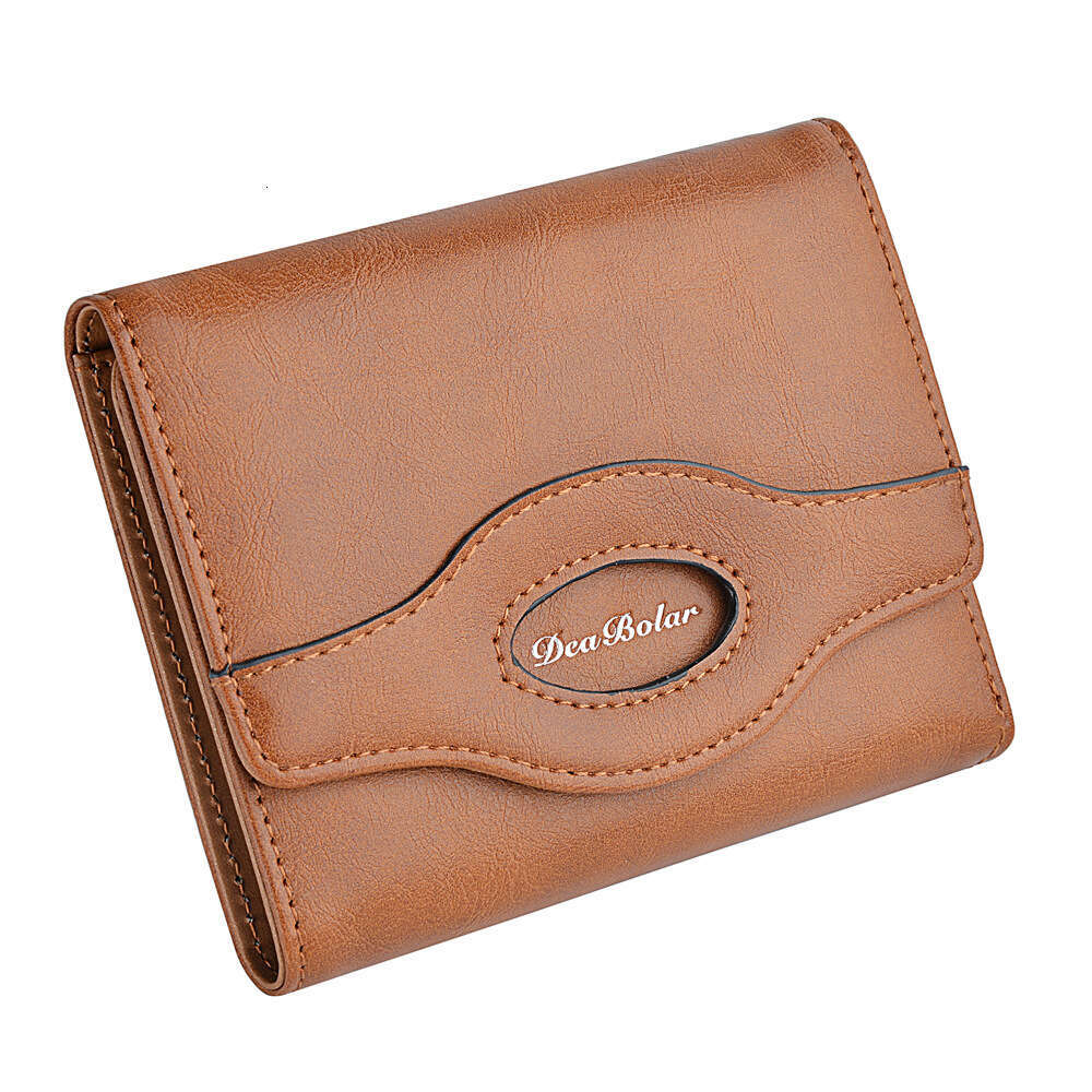 Hot Selling Short Men's Buckle Multi-Card Slot Casual Coin Purse Leather Wallet
