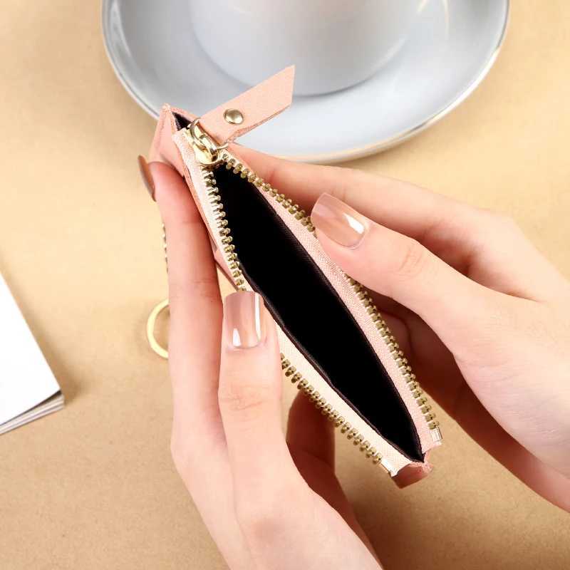Womens Ultra Thin Card Bag Korean Version Zero Wallet Zipper Card Bag Candy Color Bus Student Bank Card Set USD Bag Z250621