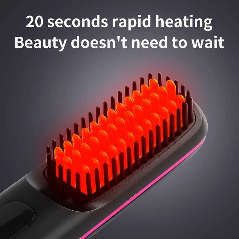 Straight Hair Comb Electric Hot Comb Mini Straight Curly Hair Two-in-one Comb Multifunctional Ceramic Hair CurlerXJ250621