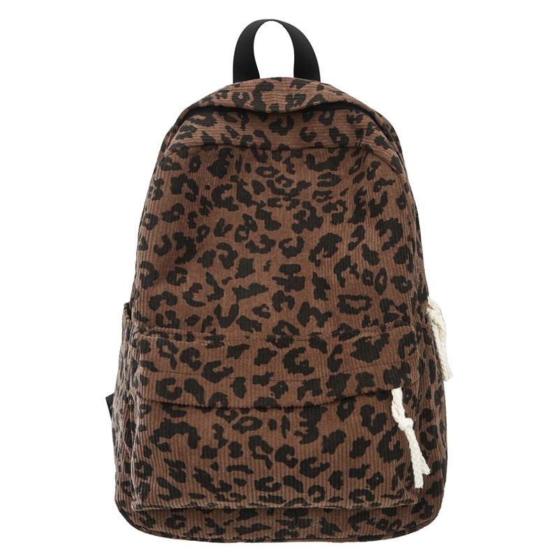 Free Shipping Designer Bag Street Fashion Leopard Print Bp Autumn Winter Double Luxury Bag Shoulder Bag For Female Students Lightweight Casual Commuti
