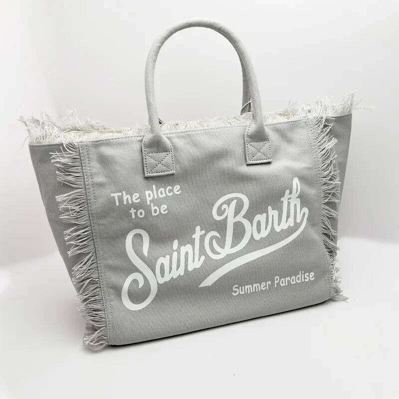 Lightweight New Large Capacity Tote Stylish Comfortable Casual Travel Solid Color Canvas Bag Handmade Tassel Handbag