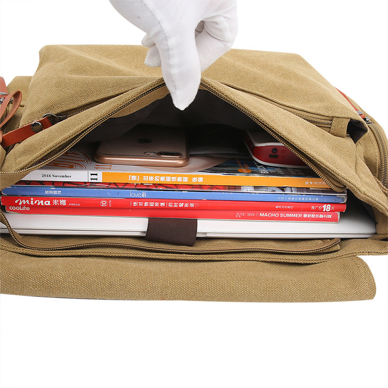 Free Shipping Designer Bag Canvas Men's Retro Travel Casual Handbag Luxury Bag Crossbody Bag Men's Briefcase Laptop Bag