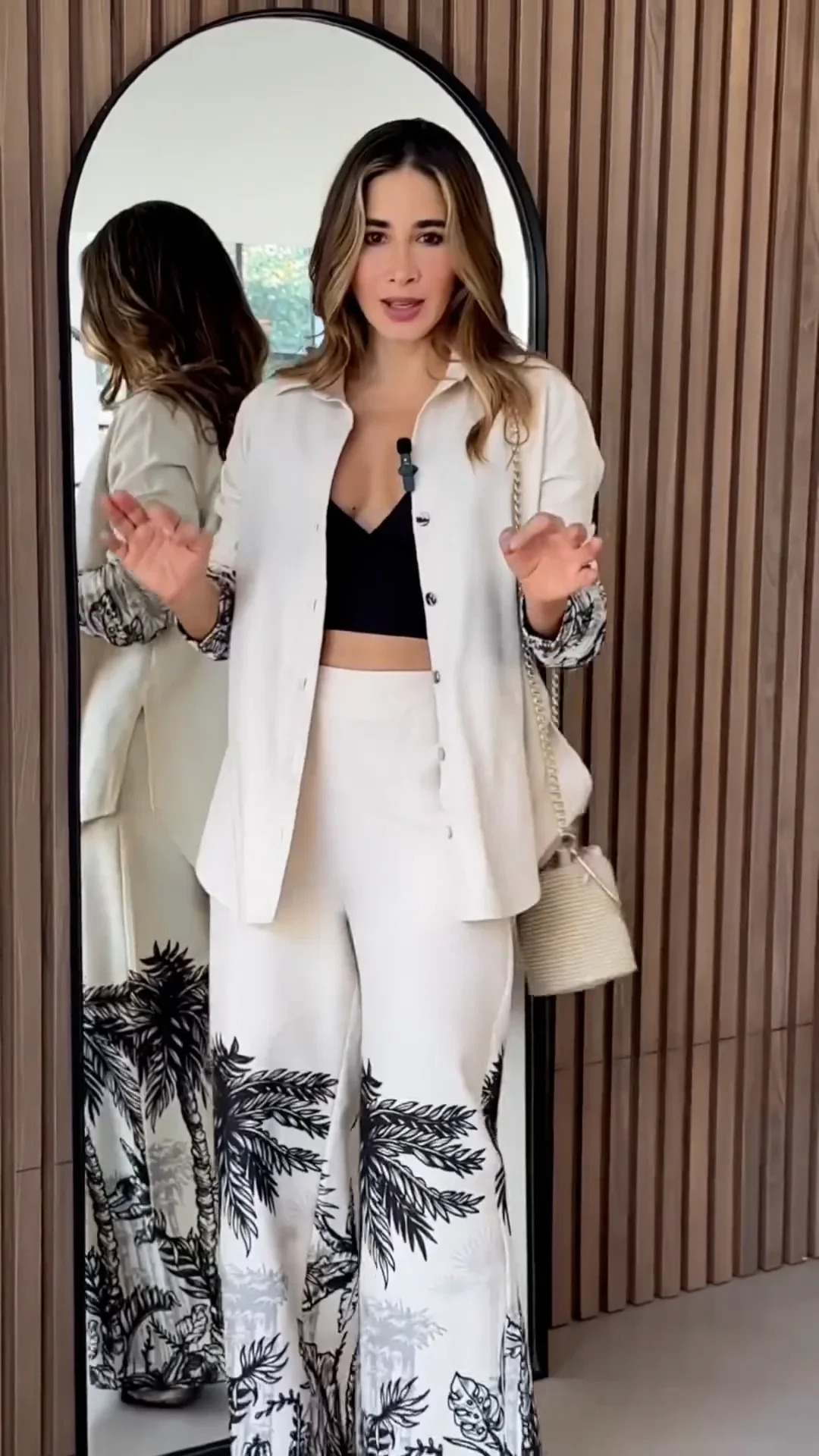 Muslim Two Piece Set Women Print Shirt Single Breasted Blouse Wide Leg Pants Suit Dubai Arabic Outfits Morocco Islam Ensemble 250617