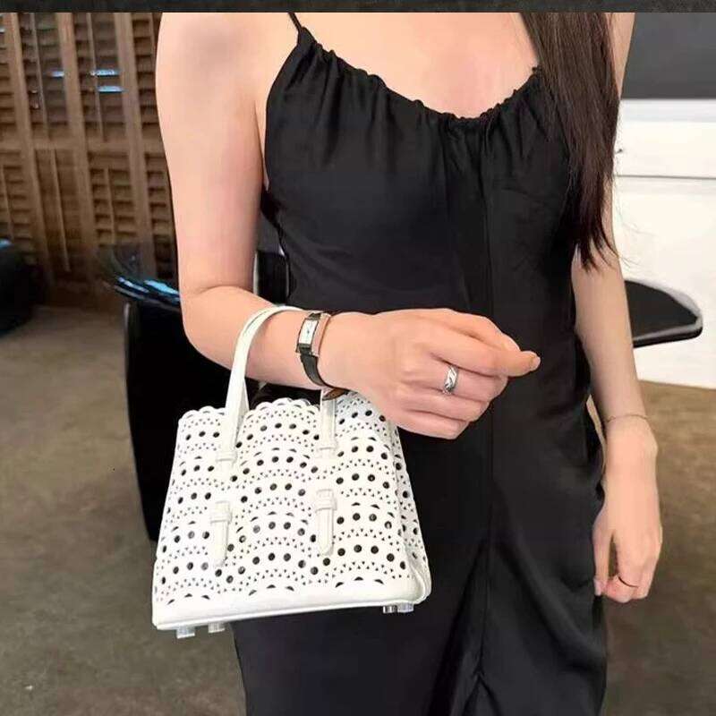Custom Initials Genuine Leather Tote Bags For Women Designer Handbags Purses 2025 New In Cowhide Hollow Underarm Shoulder
