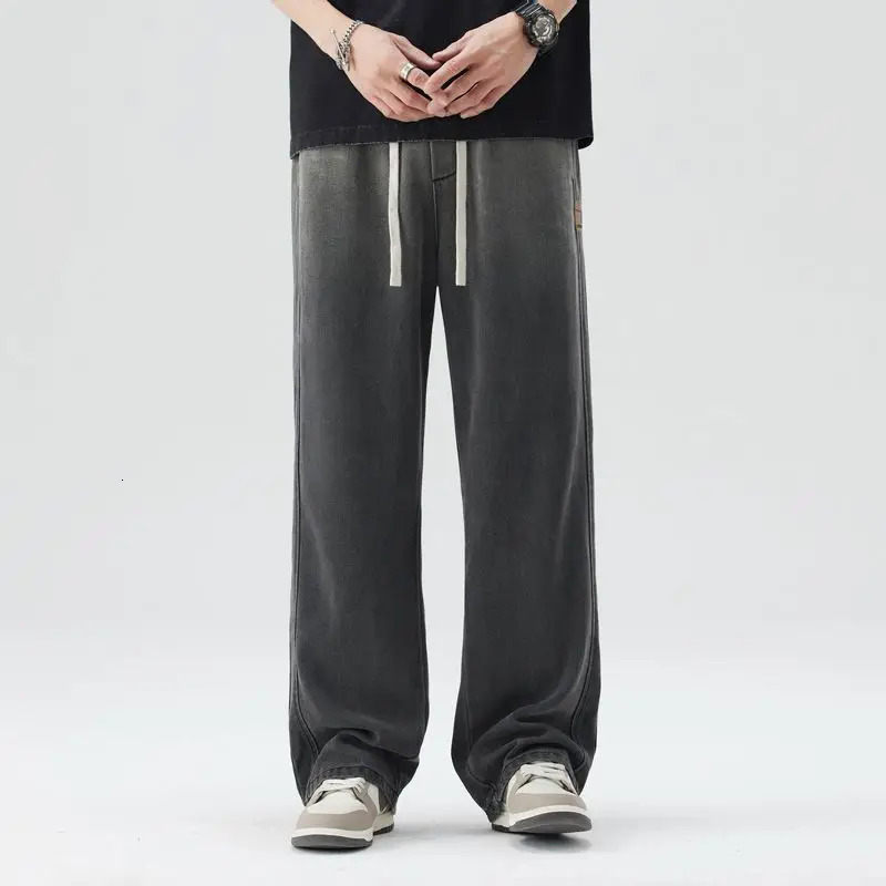 Mens Jeans Summer Style American Loose Straight Leg Pants Mens Casual Pants Mens Baggy Jeans Streetwear Jeans Denim 250617