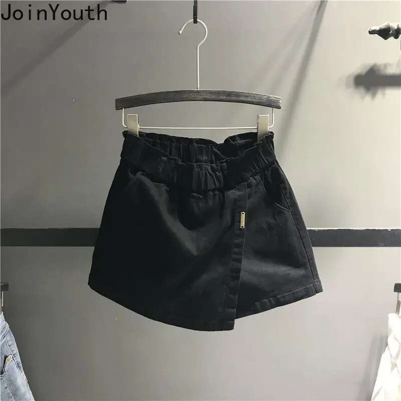 2025 Faldas Mujer De Moda Korean Mini Skirt for Women Fashion Casual Jupe Summer White Saia High Waist Tunic Denim Y2k Skirts