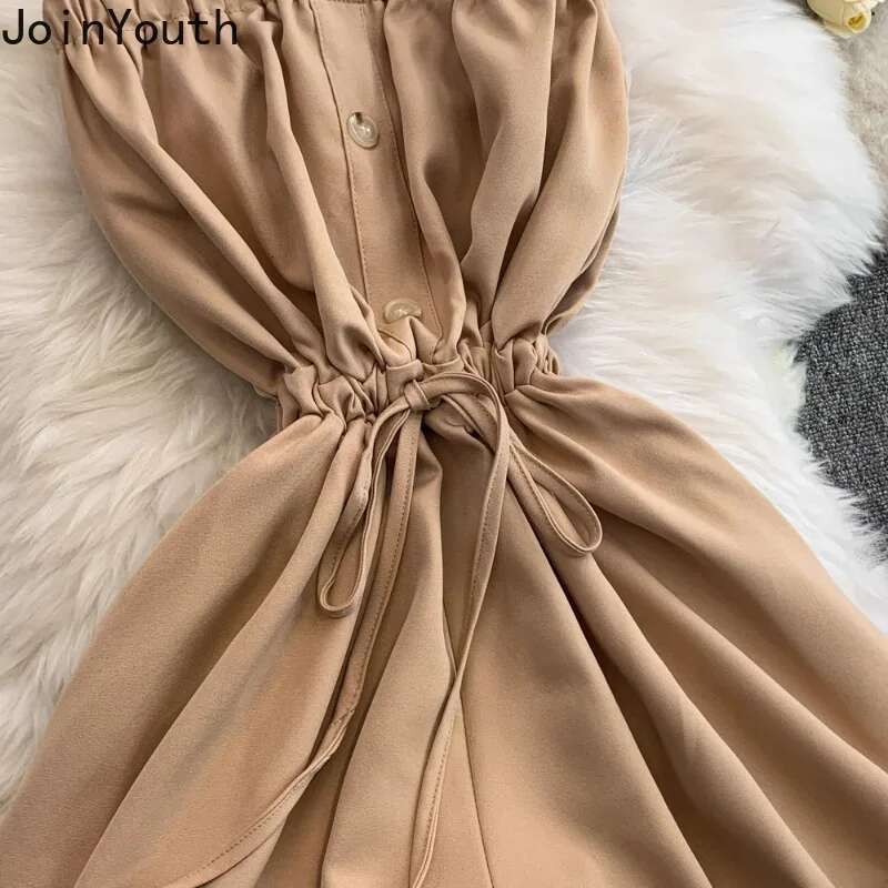 2025 Womens Clothing Summer Jumpsuit Korean Sexy Rompers Solid Color Strapless Jump Suit Slim Waist Wide Leg Shorts Bodysuit