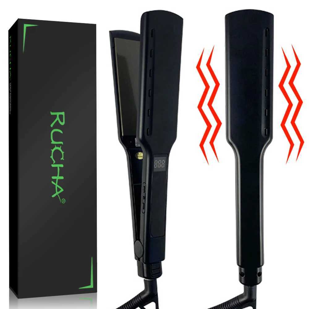 Professional Hair Straightener Vibrating Titanium Hair Flat Iron Keratin Treatment Salon Styling Tools Smooth Frizz 100V-240VXJ250621