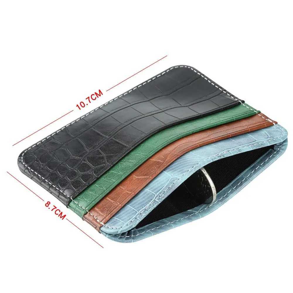 Ultra-thin PU Leather Sleeve Card Storage Double-sided Card Holder Organizer Coin Pouch Wallet Card Protector Z250621
