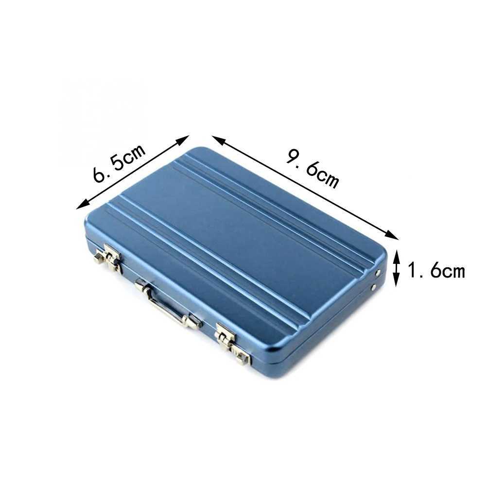 Mini Suitcase Bank Card Box For Men Aluminum Metal Business ID Case Women Jewelry Organizer Fashion Accessories Z250621