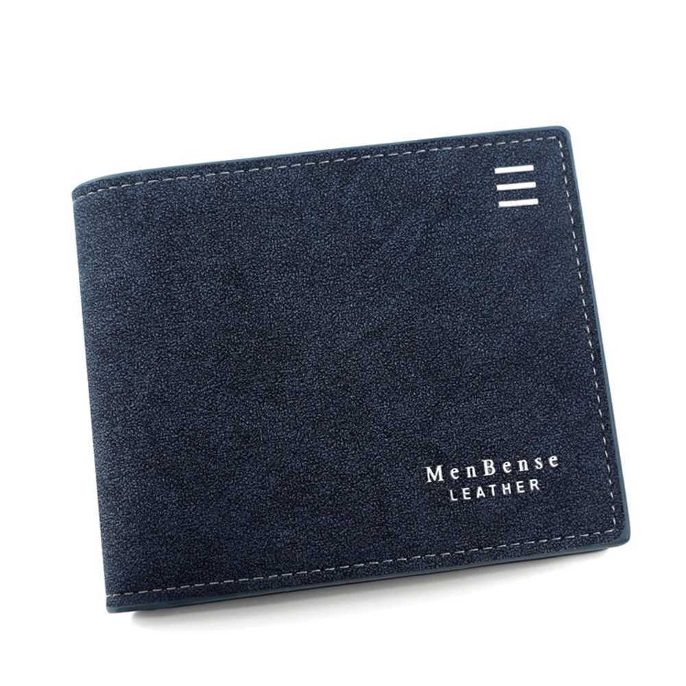 New Short Men Wallets Card Holder Classic Male Wallet With Coin Pocket Zipper Fashion Frosted Slim Mens Purses Z250621