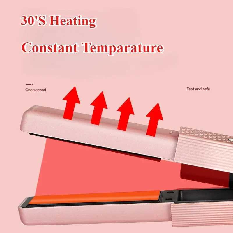 Dual-Purpose Hair Straightener And Curling Iron Splint Portable No Hair Damage Straight Curling Hair Styling ToolXJ250621