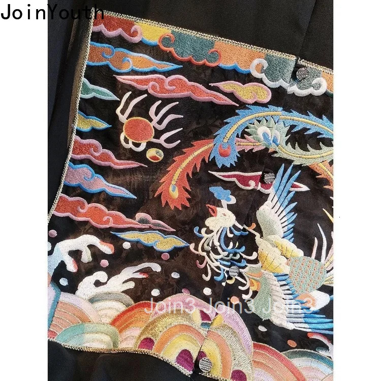 Black Blouses Women See Throught Sexy Shirts Heavy Embroidery Floral Thin Blousevintage Temperament Tops Blusas De Mujer 2025