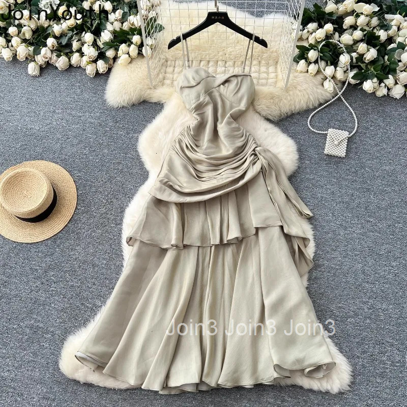 Party Woman Dress Square Collar Strapless Sling Robe Femme Ruffles Folds Backless Bandage Summer Dresses 2025 Vestidos De Mujer