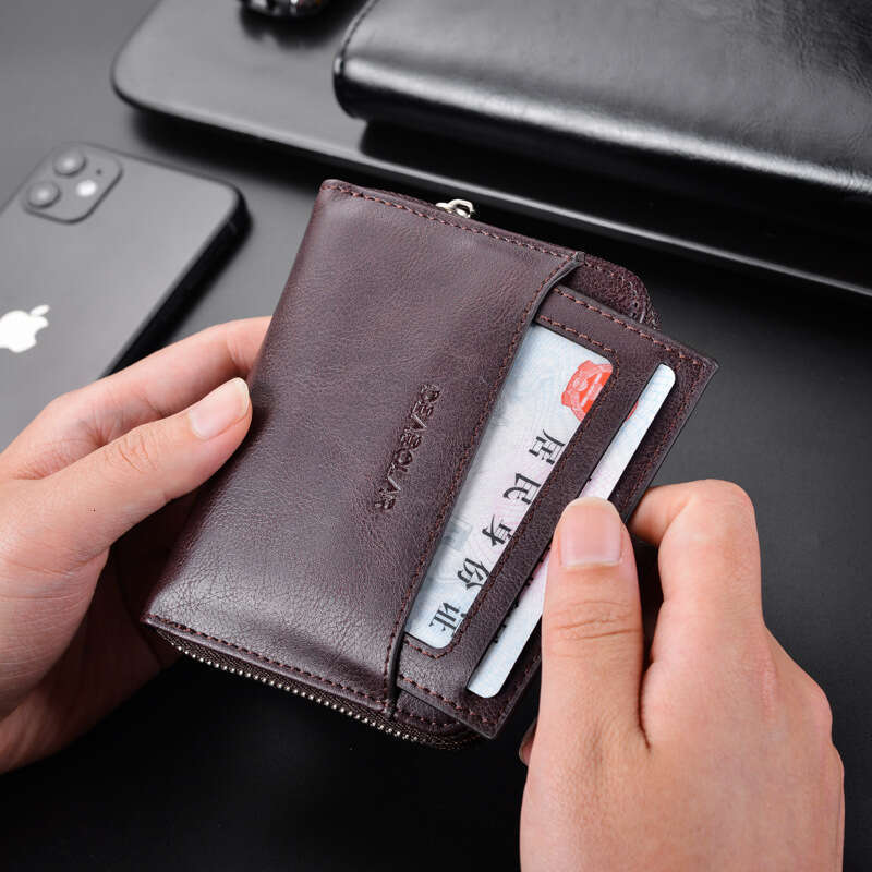 Hot Selling Men's Anti-Theft Anti-Magnetic Multi-Card Slot Leather Wallet Fashionable Personalized Coin Purse Card Holder wallet designer mens wa