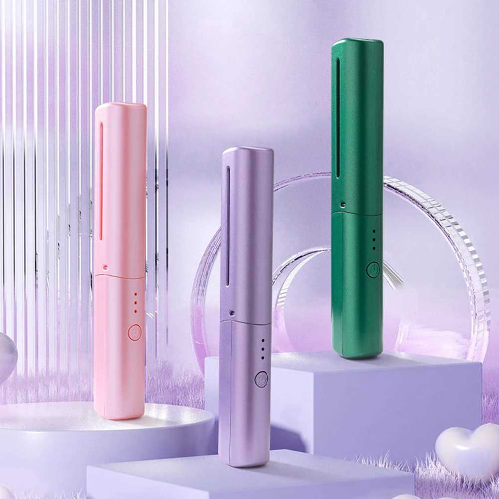 Anti-Scald Cordless Hair Straightener Brush USB Rechargeable Hair Straightener Brush Straightener Comb for Home Travel for WomenXJ250621