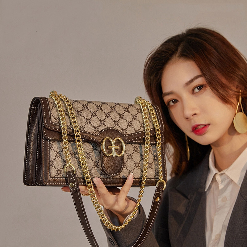 Designer's High-quality Luxury Bag 2025 Printed Bag New Women's Shoulder Crossbody Bag Fashion Chain Bag Dionysus Bag Women's Handbag