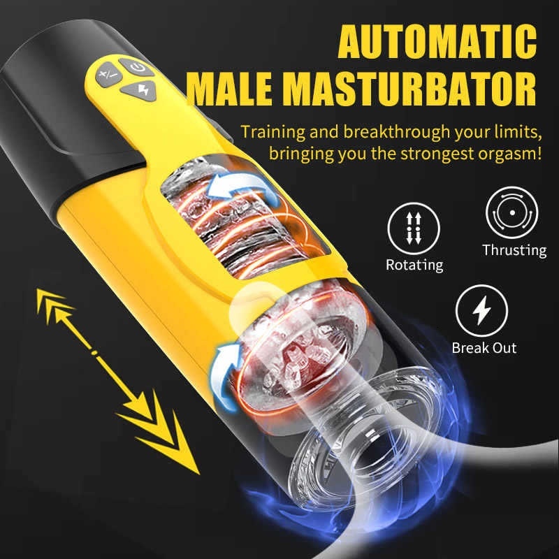 Dark Knight Electric Fully Automatic Telescopic Rotating Sound Silicone Airplane Cup Exerciser Adult Sex Toy