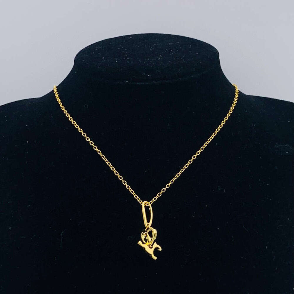 cel New Arc de Triomphe Dia Necklace, Cel Letter Versatile Choker, Brass Jewelry for Women 5d74
