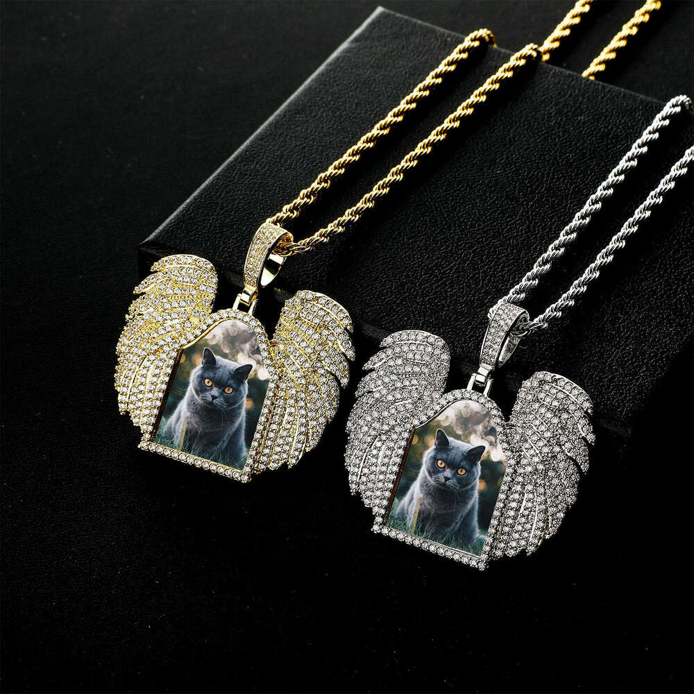Jin Ao Creative DIY Pendant Rap Live INS Personality Photo Frame Large Wings Necklace