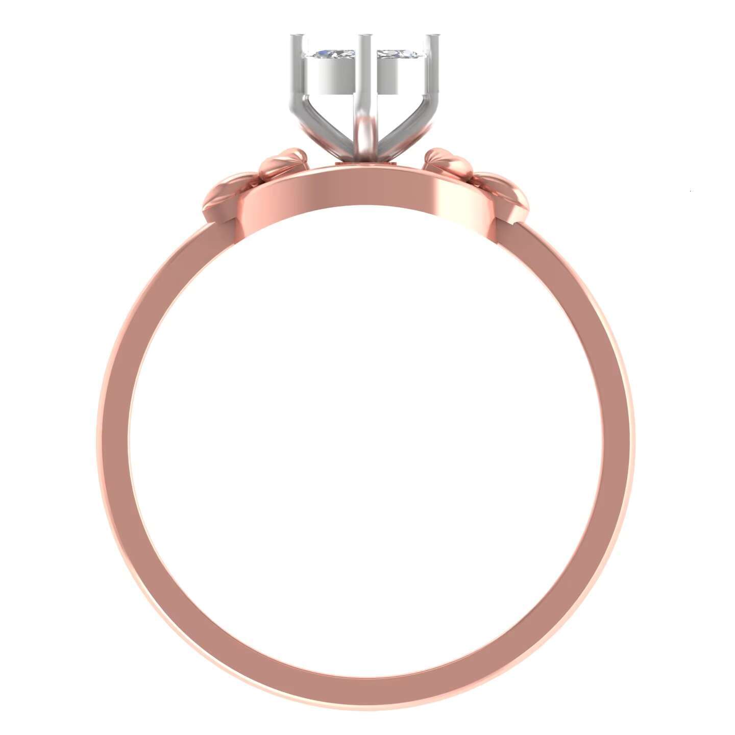 Best Quality Cheap Selling Price Best High 14K Rose Gold Plated Diamond Engagement Ring Elegant Design Anniversary