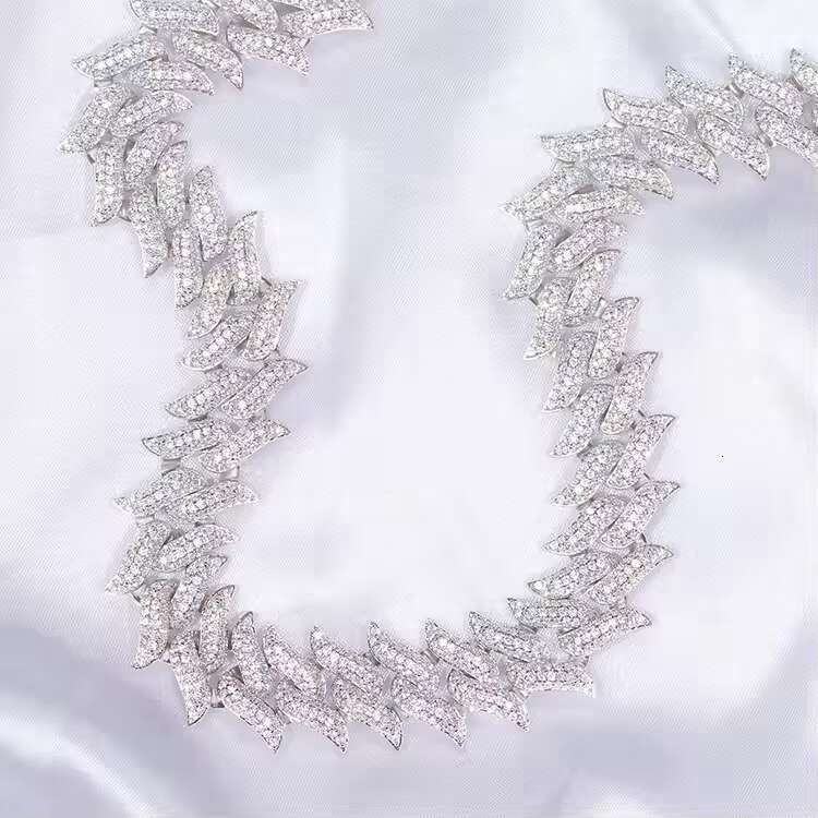 VVS1 D Color Tennis Necklace 925 Silver 2-6.5mm D Color VVS Diamond Link Chain Necklace Iced Out Moissanite Jewelry Chain Men