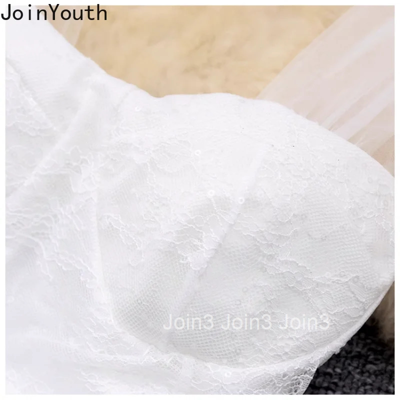 Sweet White Dresses Women Clothes 2025 Vestidos De Mujer Fashion Irregular Sling Robe Femme Gauze Tunic A-line Summer Sexy Dress